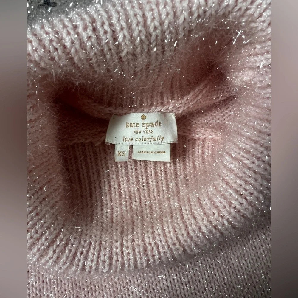 Kate Spade Shimmer Turtleneck Pink